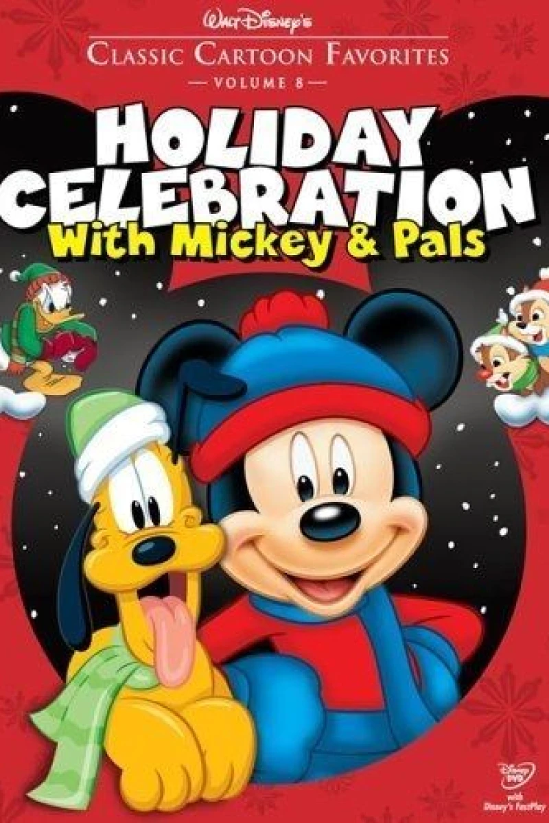 Mickey Plays Santa Poster