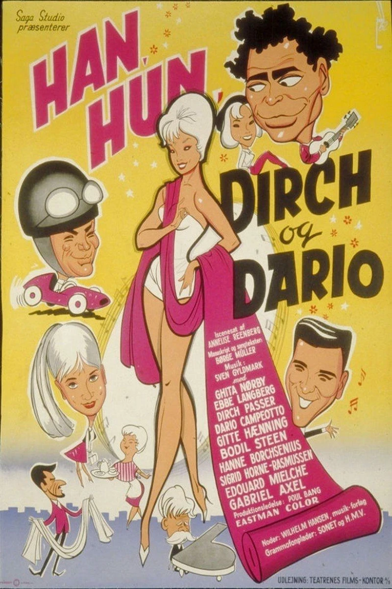 Han, Hun, Dirch og Dario Poster