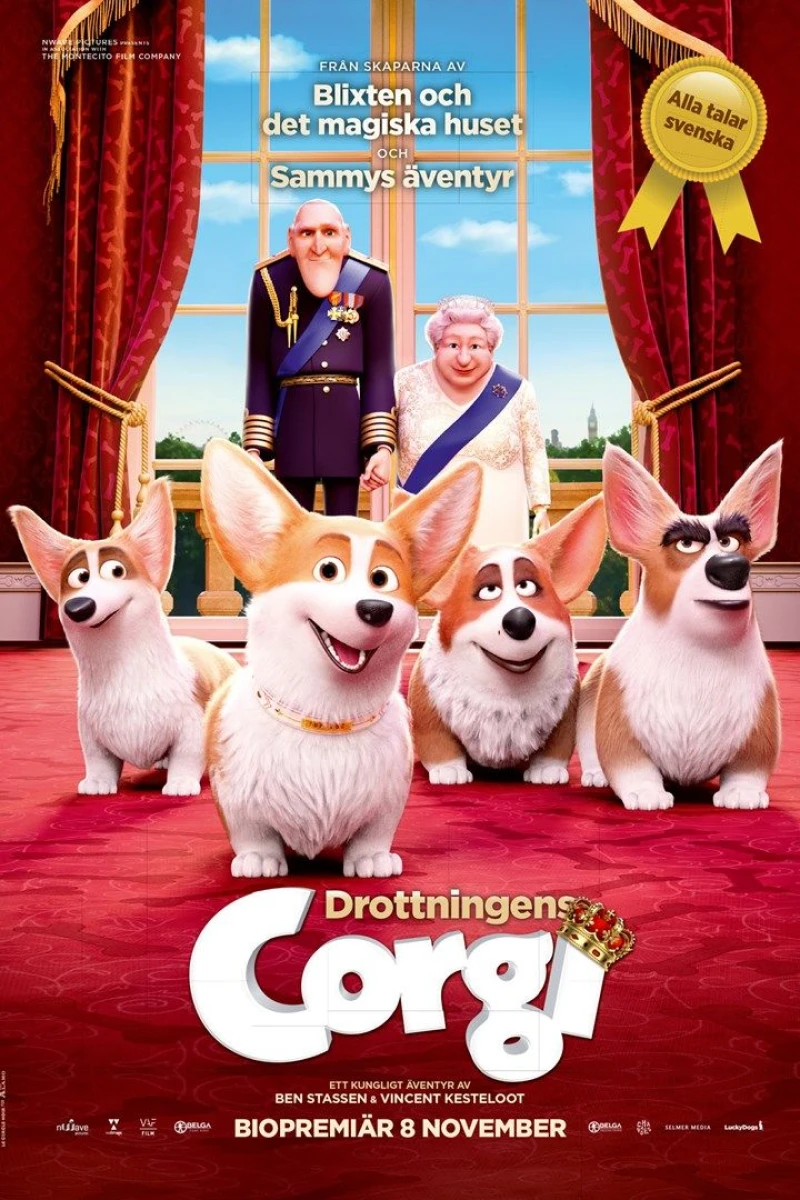 The Queen's Corgi Poster