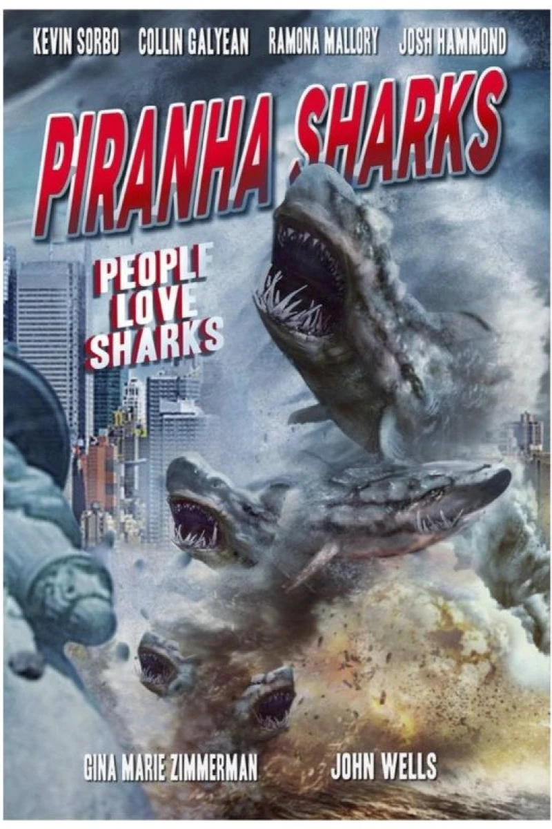 Piranha Sharks Poster