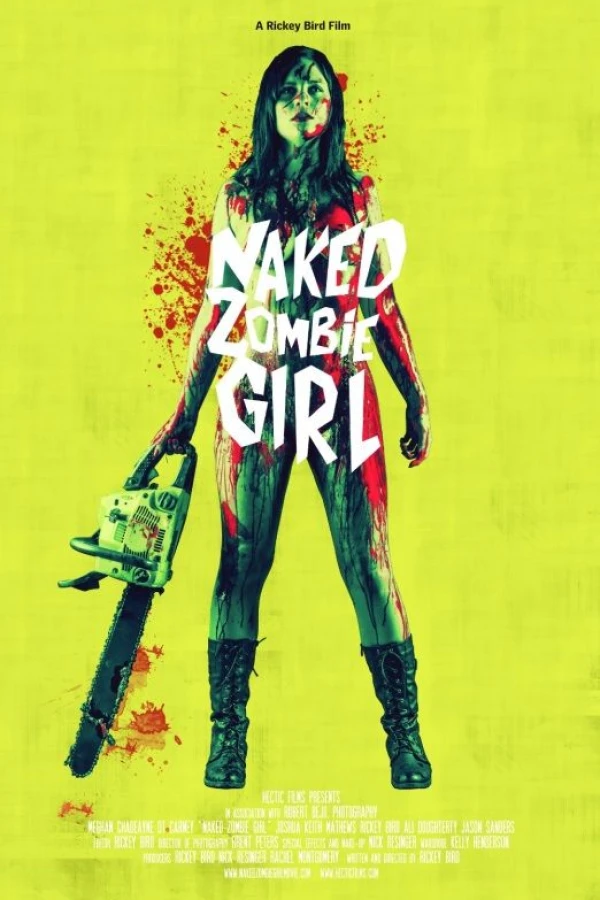 Naked Zombie Girl in 2-D Poster