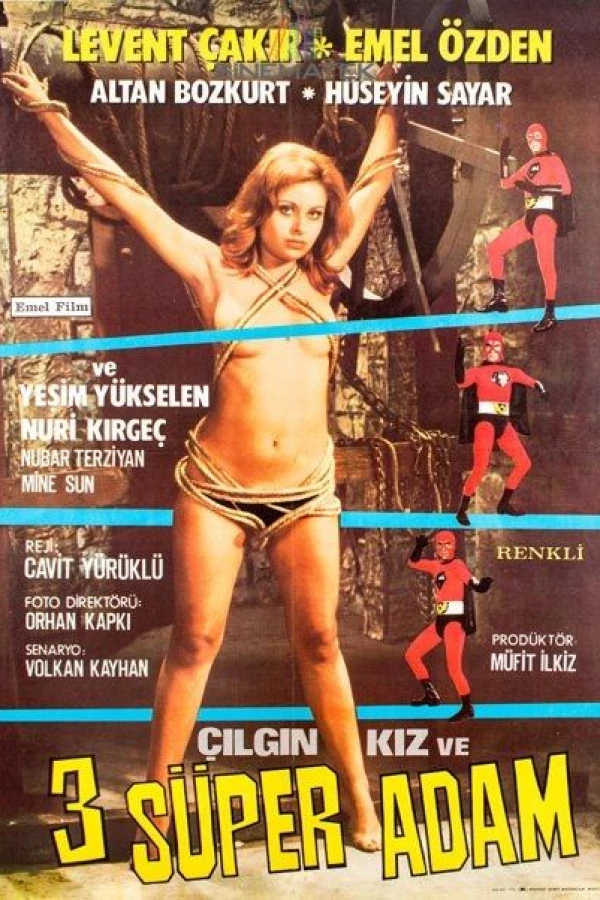 3 Supermen and Mad Girl Poster