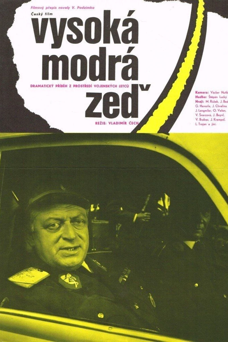 Vysoká modrá zed Poster