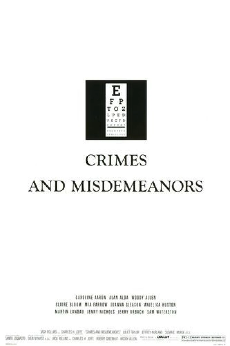 Crimes and Misdemeanors Poster