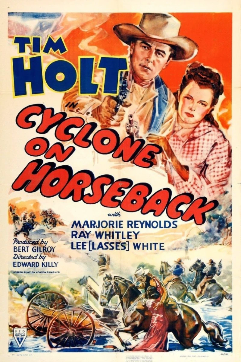 Cyclone on Horseback Poster