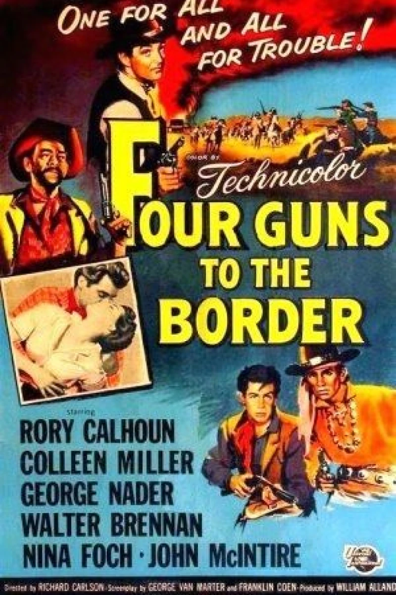 Four Guns to the Border (1954) Poster