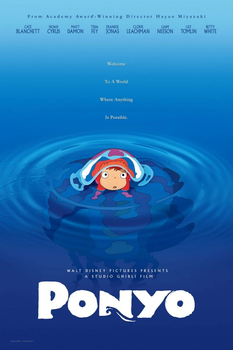 Ponyo on the Cliff by the Sea Poster