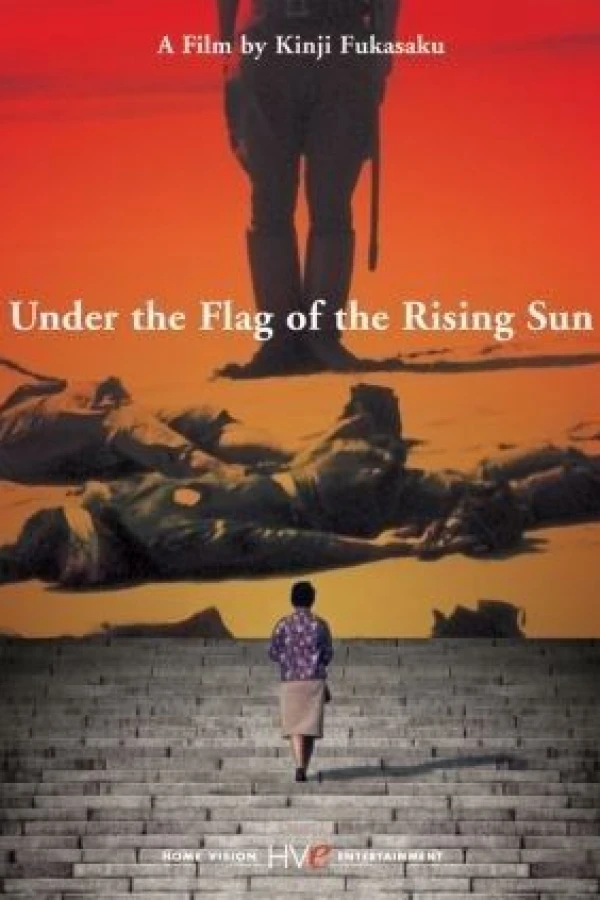 Under the Fluttering Military Flag Poster