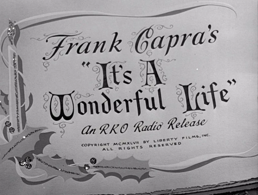 Frank Capra's It's a Wonderful Life Title Card